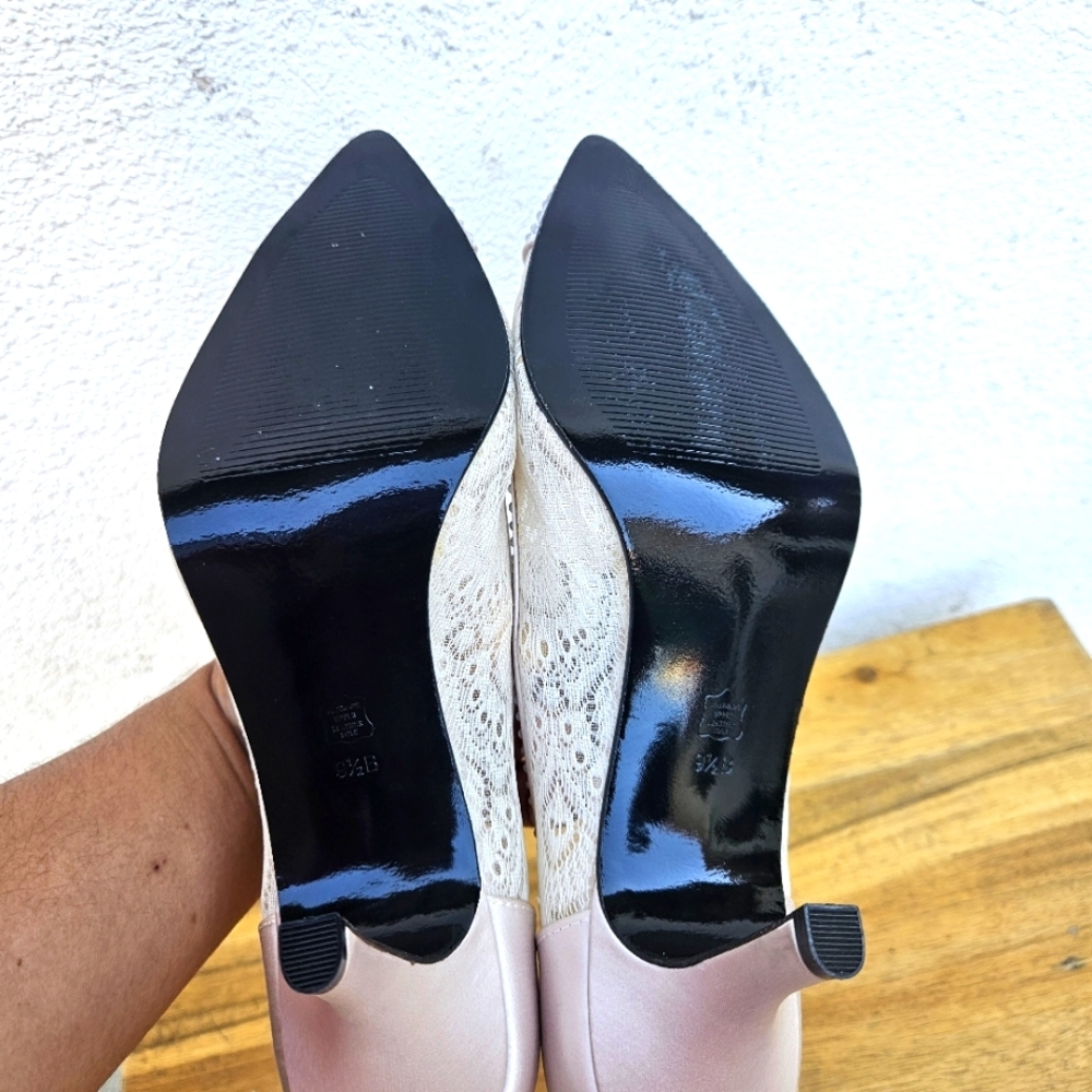 New Caparros Nude Satin Quillian Shoes Women's Size 9.5 - Picture 16 of 16